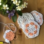 These squares crocheted in the African flower pattern