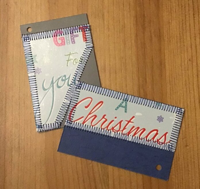 Genbrug af sidste års julekort til vedhængskort
