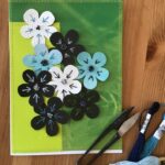 Blomsterkort lavet af genbrugspapir
