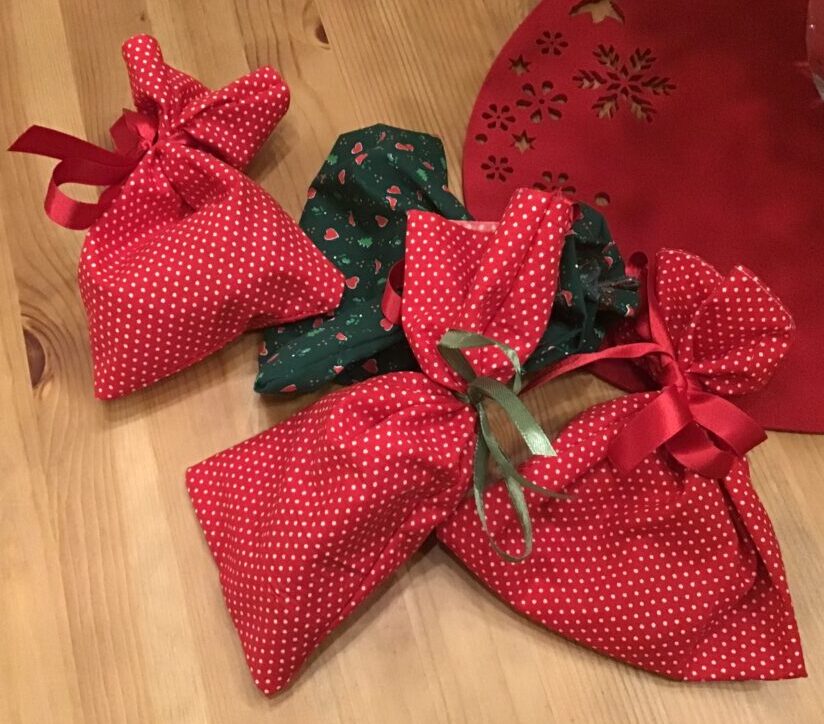 Stofpose til indpakning af julegaver