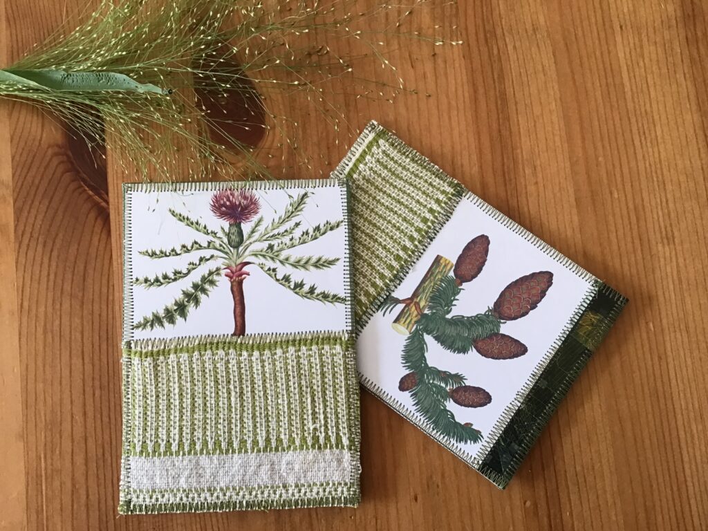 Flotte genbrugskort med billeder fra gammel kalender